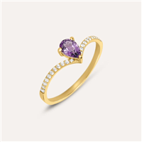 Anello Stroili Oro Donna in Oro Ametista 1437936